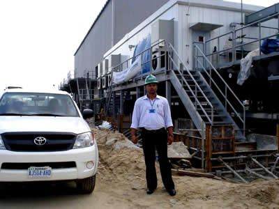 Managing Director, Chris Roberts on site